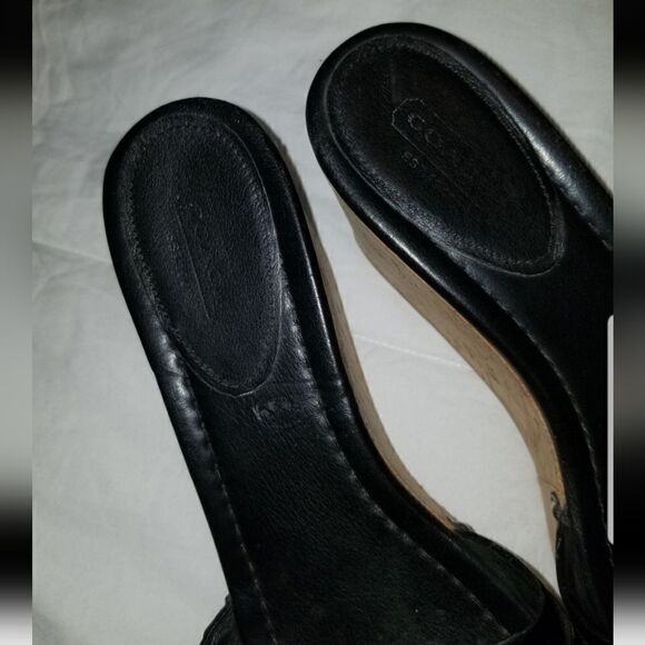 COACH WOMEN'S SANDALS BLACK Pre-owned - Picture 4 of 8